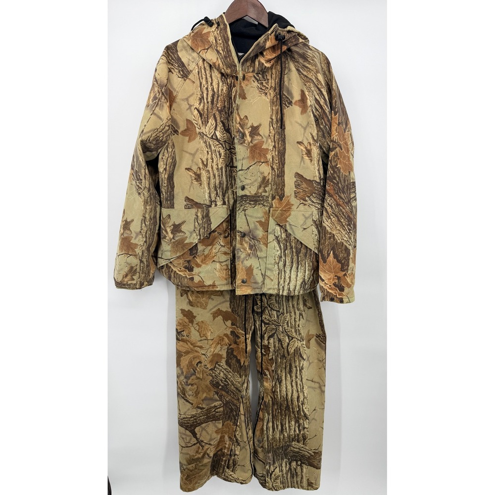 Realtree 10x Gore-Tex Camo Hunting Suit Mens Medium Vintage Parka Pants Set